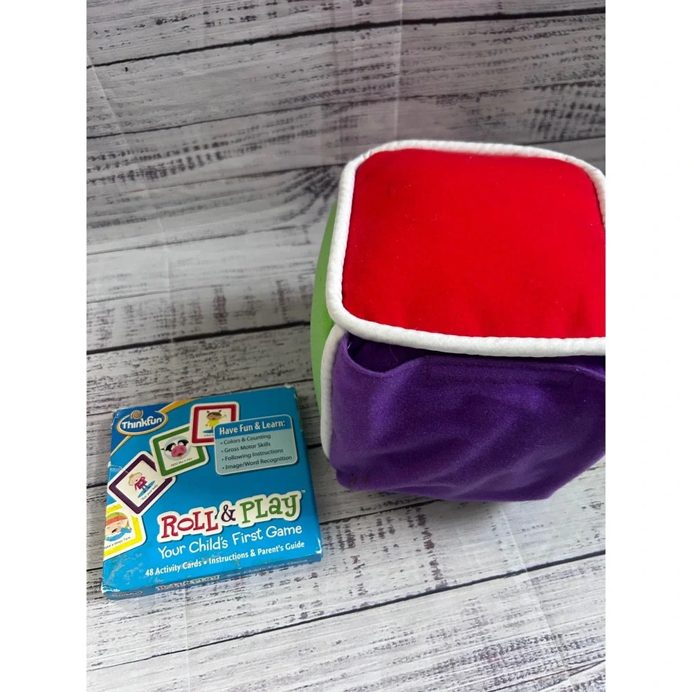 ThinkFun Roll & Play Game Plush Cube and 48 Activity Cards